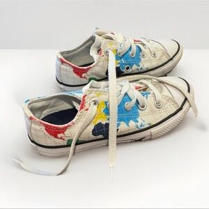 Converse All Star Chuck Taylor Toddler 12 Shoes Globe Map Travel Sneakers Unisex